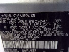 2014 TOYOTA RAV4 SILVER, XLE, 2.5L, AT, FWD.  Z24918